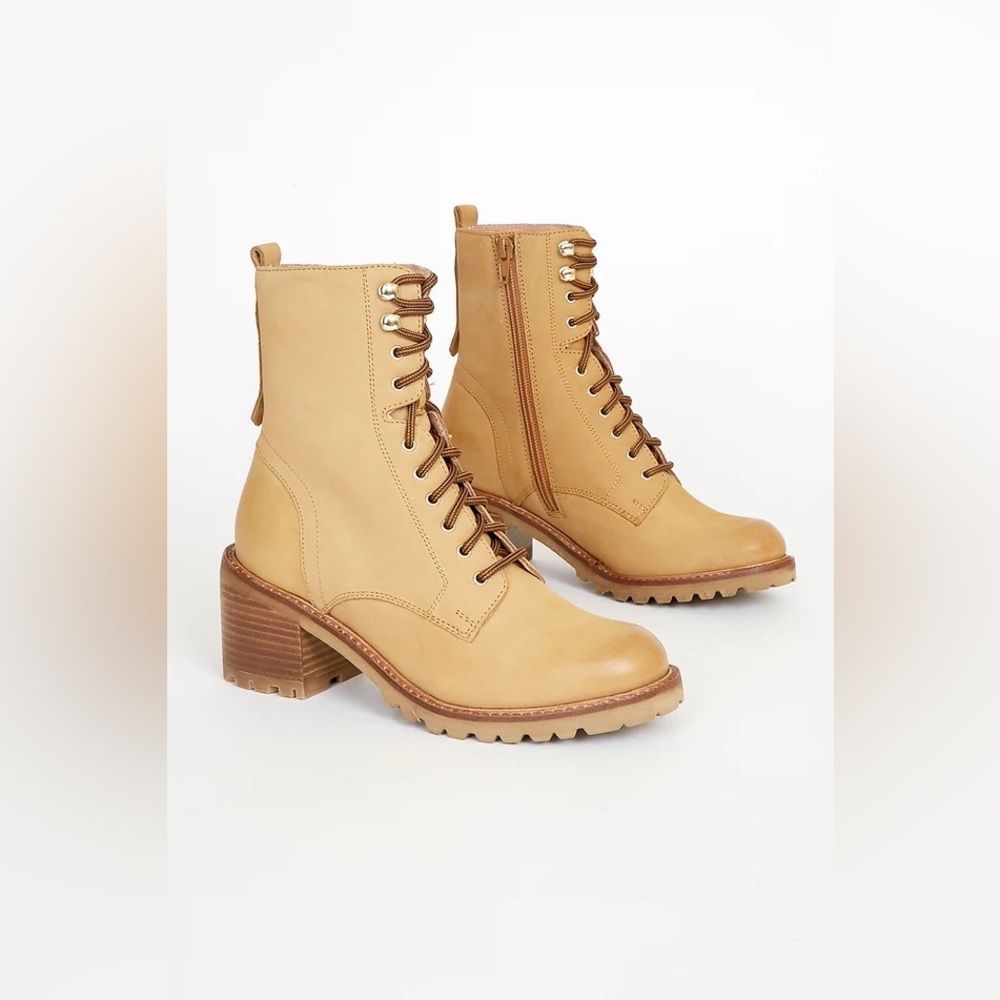 NEW Seychelles Irresistible Combat Boots 10 TAN - Picture 6 of 10